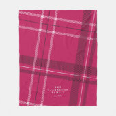 Vette roze vakantiegangers op maat van familie fleece deken (Voorkant)