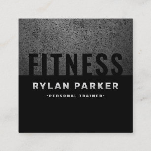 Vette, ruw, donker moderne masculine vierkante visitekaartje