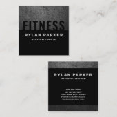 Vette, ruw, donker moderne masculine vierkante visitekaartje (Voorkant / Achterkant)