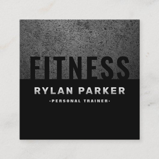 Vette, ruw, donker moderne masculine vierkante visitekaartje (Voorkant)