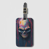 Vette schedel Edgy & levendige reizen Bagagelabel (Voorkant (verticaal))