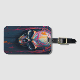 Vette schedel Edgy & levendige reizen Bagagelabel