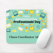 Vette script Admin-dag Hart-pictogram Viering Muismat (Met muis)