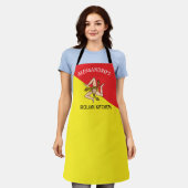 Vette Siciliaanse vlag Rood en Geel Schort (Gedragen)