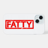 Vette stempel iPhone 15 case (Achterkant horizontaal)