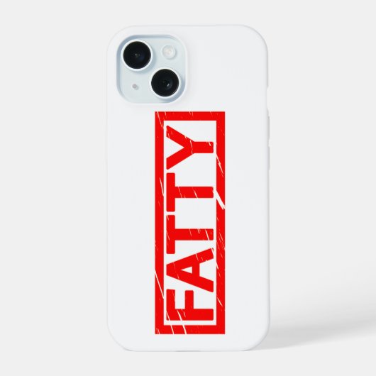 Vette stempel iPhone 15 case (Achterkant)
