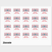 Vette Stickers van 4 juli en van het Stripes Squar (Vel)