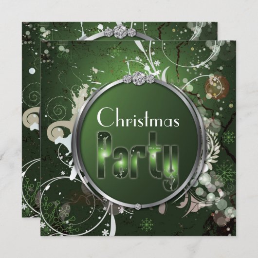 Vette stijlvolle en moderne kerstfeestdag kaart (Voorkant / Achterkant)