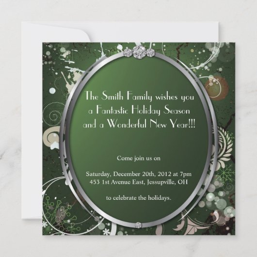 Vette stijlvolle en moderne kerstfeestdag kaart (Achterkant)