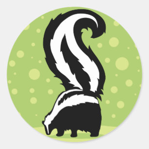 Vette stinkillustratie met groene Stippen Ronde Sticker