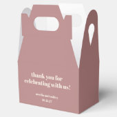 Vette stoffige roze retro aangepaste trouwkaart be bedankdoosjes (Geopend)