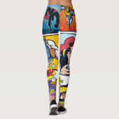Vette strip luid, leuke Pop kunst Leggings (Achterkant)