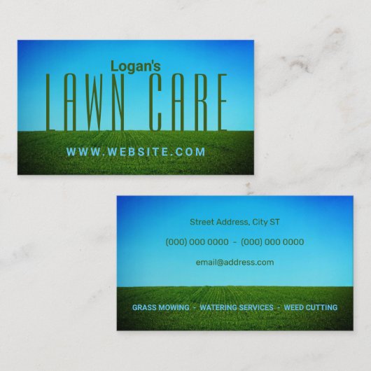 Vette tekst en gras visitekaartje (Voorkant / Achterkant)