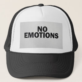 vette tekst "GEEN EMOTIES" Trucker Pet