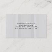 Vette tekst grijs stijlvol modern hedendaags visitekaartje (Achterkant)