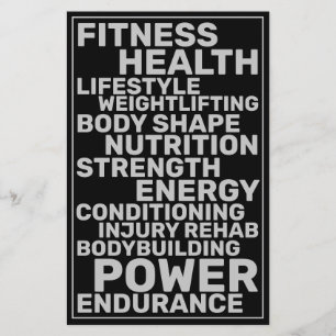 Vette tekststijl geïnspireerd door fitness flyer