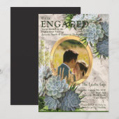 Vette tinten van bleke blauwtinten kaart (Voorkant / Achterkant)