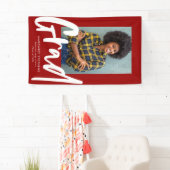 Vette trendy afstudeerder rode afstuderen fotobann spandoek (Insitu)