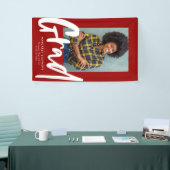 Vette trendy afstudeerder rode afstuderen fotobann spandoek (Beurs)