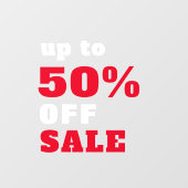 Vette Typografie 50% korting op de verkoop Red Whi Raamsticker (Vel)