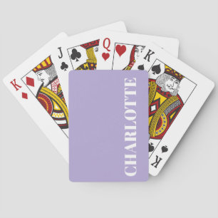 Vette typografie Cute Paarse Eenvoudige Aangepaste Pokerkaarten