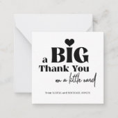 Vette typografie foto bruiloft dank u notitiekaartje (Voorkant)