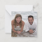 Vette typografie foto bruiloft dank u notitiekaartje (Achterkant)