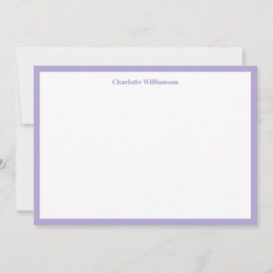 Vette typografie gepersonaliseerde naam lavendelra bedankkaart