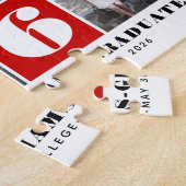 Vette typografie Klas van 2026 foto collage rood Legpuzzel (Zijkant)