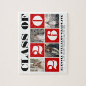 Vette typografie Klas van 2026 foto collage rood Legpuzzel (Verticaal)