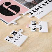 Vette typografie Klasse van 2020 fotocollage blush Legpuzzel (Zijkant)