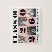Vette typografie Klasse van 2020 fotocollage blush Legpuzzel (Verticaal)