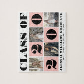 Vette typografie Klasse van 2020 fotocollage blush Legpuzzel (Verticaal)