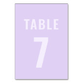 Vette typografie Paarse minimalistische tafel 7 Tr Kaart (Achterkant)