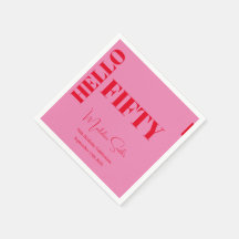 Vette Typografie Roze Rode Maan 50ste verjaardag