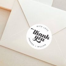 Vette Typografie Trouwronde Sticker