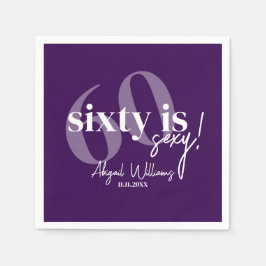 Vette Typografie w / Kalligrafie 60ste Verjaardags Servet