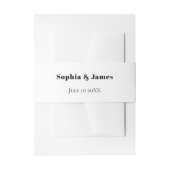 Vette Typografie Witte Minimalistische Bruiloft Uitnodigingen Wikkel (Voorkant Voorbeeld)