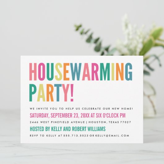 Vette uitnodiging van de partij voor opwarming van (Staand voorkant)