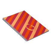 Vette veenbessen, rode, Oranje en pekelstrepen Notitieboek (Rechterzijde)