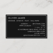 Vette verf splash schilder decorator kunstenaar visitekaartje (Achterkant)