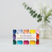 Vette verfpotten Kunstenaar Schilder of Decorator Visitekaartje (Staand voorkant)