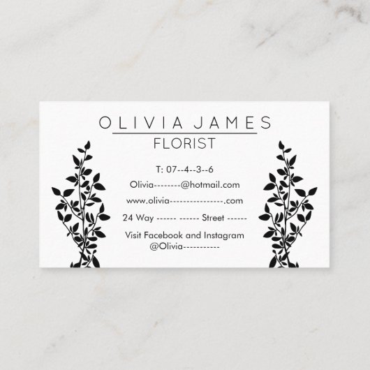 Vette, vette, roze, collage feminine  visitekaartje (Achterkant)