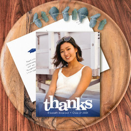 Vette vette typografie van Navy afstuderen Briefkaart