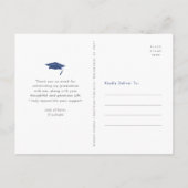 Vette vette typografie van Navy afstuderen Briefkaart (Achterkant)