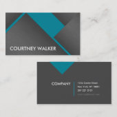 Vette visitekaartjes titaan en turkooizen (Voorkant / Achterkant)