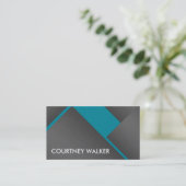 Vette visitekaartjes titaan en turkooizen (Staand voorkant)