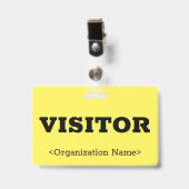 Vette "VISITOR"-badge Badge (Voorzijde met clip)