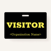 Vette "VISITOR"-badge Badge (Achterkant)