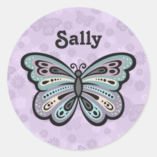 Vette vlinder stickers (Voorkant)